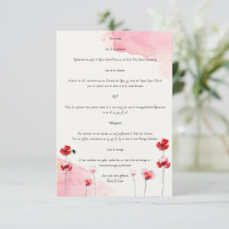 Cartes d'accompagnement "Coquelicots"