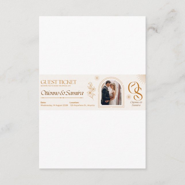 Cartes d'accompagnement de mariage (Devant)