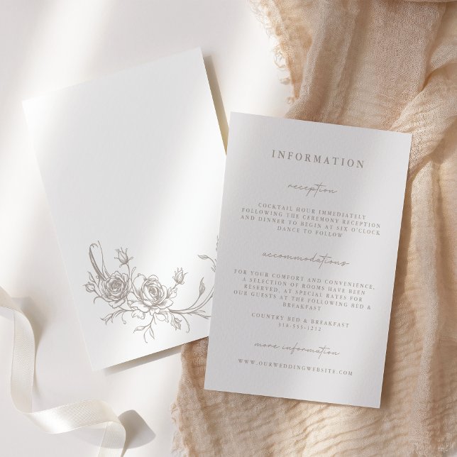 Cartes d'accompagnement de mariage élégantes vinta (Créateur téléchargé)