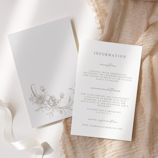Cartes d'accompagnement de mariage élégantes vinta (Créateur téléchargé)