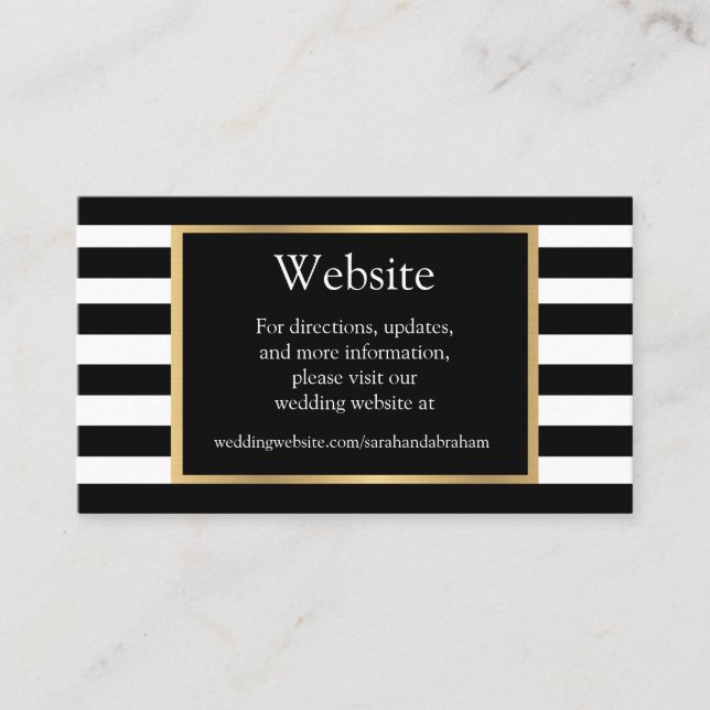 Cartes d'accompagnement de site web de mariage (Devant)