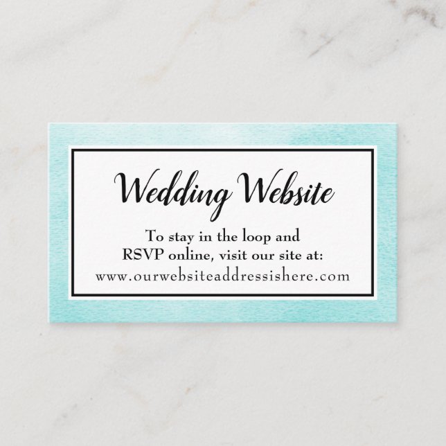 Cartes d'accompagnement de site web de mariage à l (Devant)