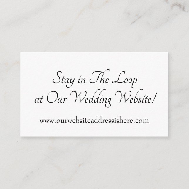 Cartes d'accompagnement de site web de mariage Sta (Devant)