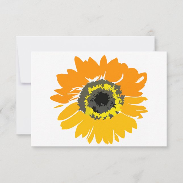 Cartes d'accueil de mariage de tournesol rustique (Devant)