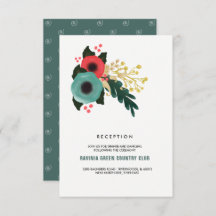 Cartes d'accueil de mariage Turquoise rose floral