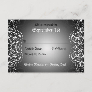 Cartes d'accueil pour mariée et chambre RSVP