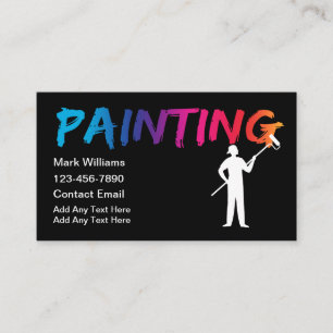 Cartes d'affaires de l'entrepreneur en peinture pr