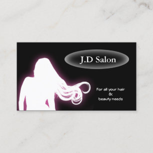 Cartes d'affaires du salon de coiffure pourpre