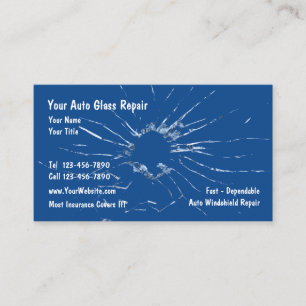 Cartes d'affaires en verre automatique bleu