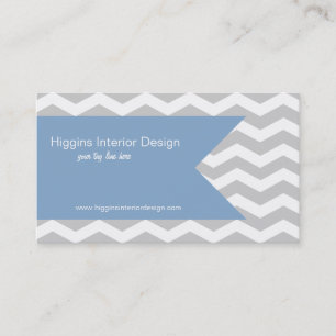 Cartes d'affaires Grey Chevron