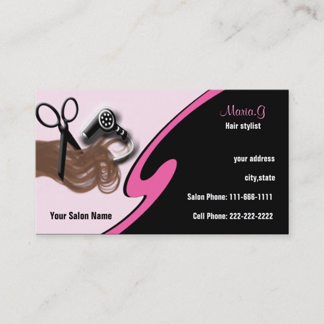 Cartes d'affaires Hair Salon (Devant)
