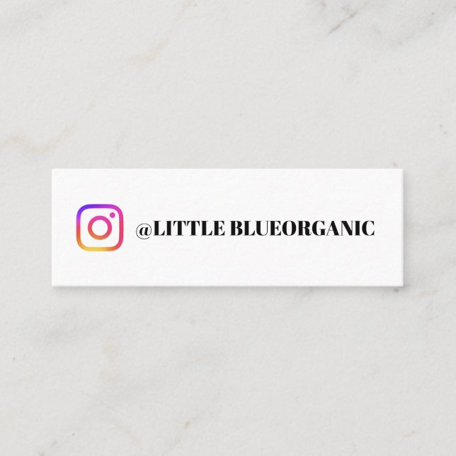 Cartes d'affaires Instagram | Votre nom Instagram (Devant)