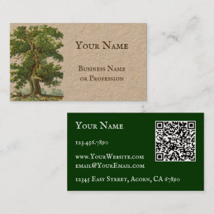 Cartes d'affaires personnalisées avec code QR Vint