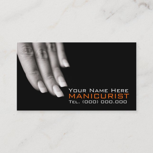 Cartes D'Affaires Pour Salons À Ongles (Devant)