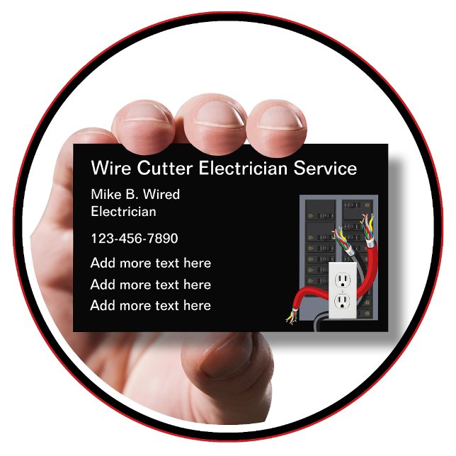 Cartes d'affaires uniques d'électricien (Créateur téléchargé)