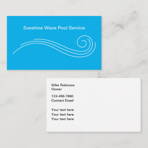Cartes d'affaires uniques pour service de piscine