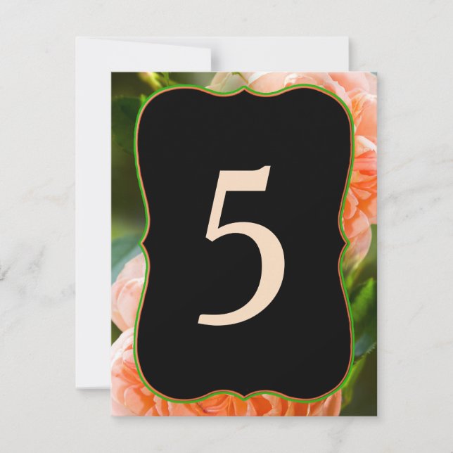 CARTES D'AFFECTATION DE TABLE - CHANGER LES N° À C (Devant)