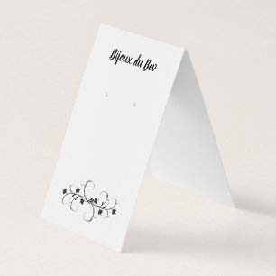 Cartes d'affichage de l'oreille de la tente floral