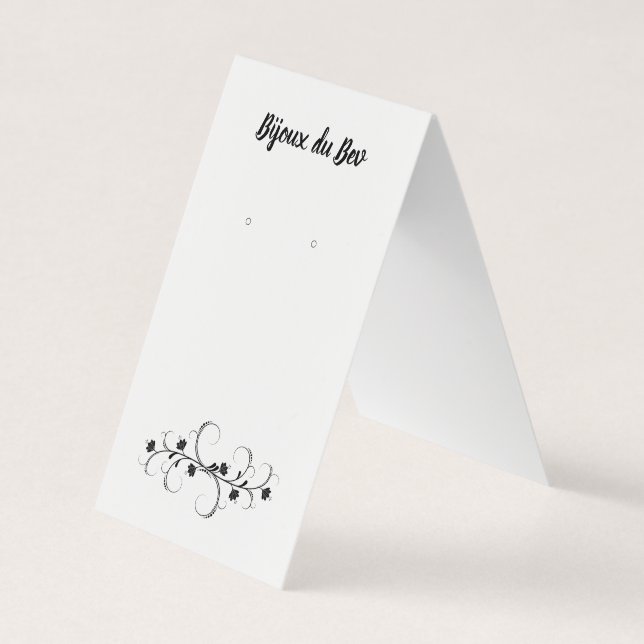 Cartes d'affichage de l'oreille de la tente floral (Devant)