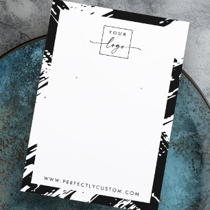 Cartes d'affichage d'oreille en noir et blanc