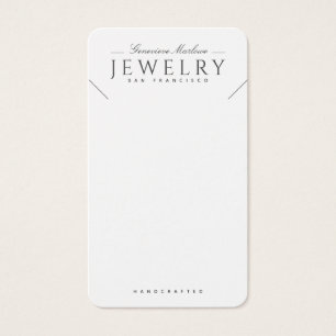 Cartes d'affichage du collier blanc noir moderne