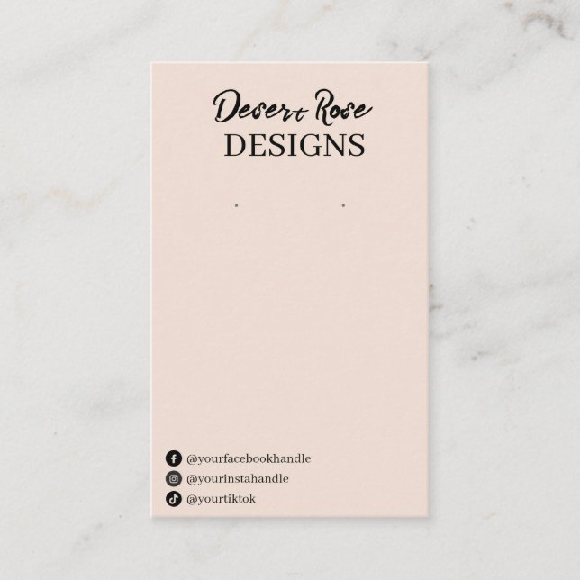 Cartes d'affichage en rose beige (Devant)