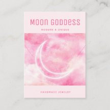 Cartes d'affichage Lune Business QR Code Bijoux