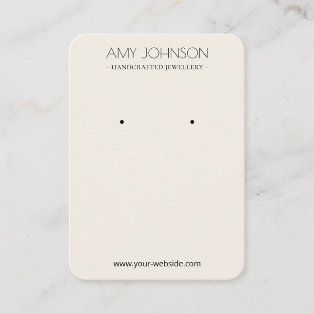 Cartes d'affichage minimal simple Pastel Cream (Devant)