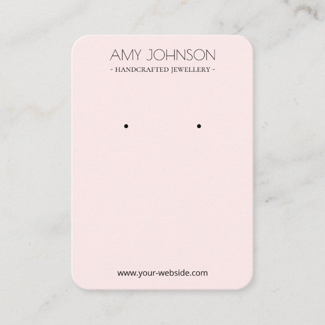 Cartes d'affichage minimal simple Pastel Rose orei (Devant)