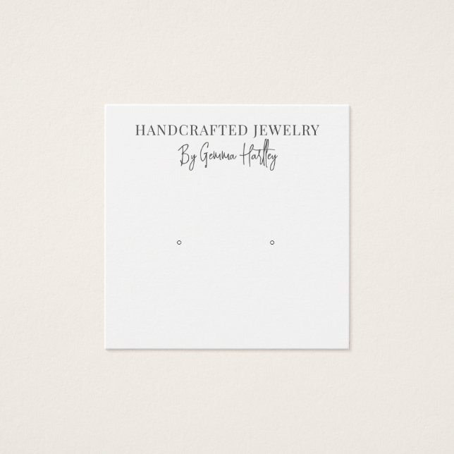 Cartes d'affichage minimalistes modernes pour bijo (Devant)