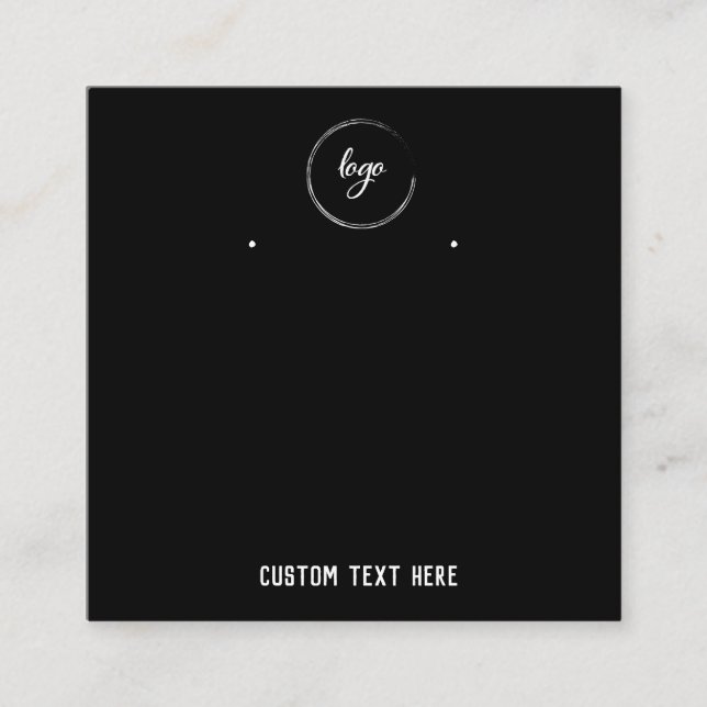 Cartes d'affichage noir minimalistes simples pour  (Devant)