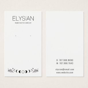 Cartes d'affichage pour bijoux à oreilles céleste