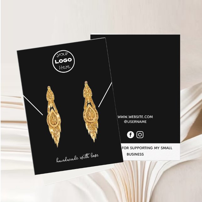 Cartes d'affichage pour bijoux professionnels (Present your jewelry with elegance and sophistication using our Professional Earrings Display Card.)