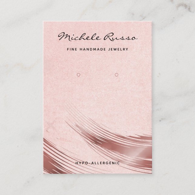 Cartes d'affichage pour bijoux Rosegold de code QR (Devant)