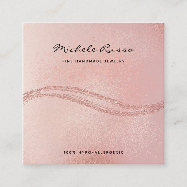 Cartes d'affichage pour bijoux Rosegold de code QR (Devant)