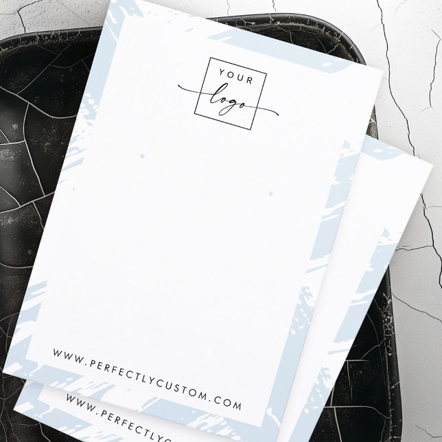 Cartes d'affichage pour oreille bleu pâle (Light dusty blue brushstrokes earring display card)