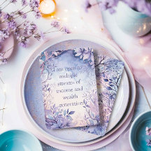 Cartes d'Affirmation, Citation Postice Violet Impr