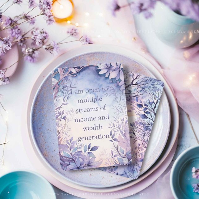 Cartes d'Affirmation, Citation Postice Violet Impr (Créateur téléchargé)