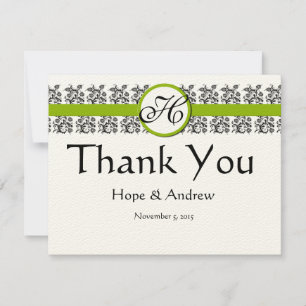 Cartes Damask Green Trim RSVP-Exigez le 5 x 7