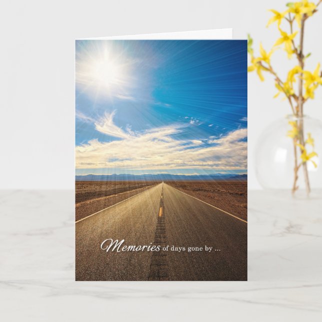 Cartes d'amitié pour penser à vous Route sans fin (Fleur jaune)