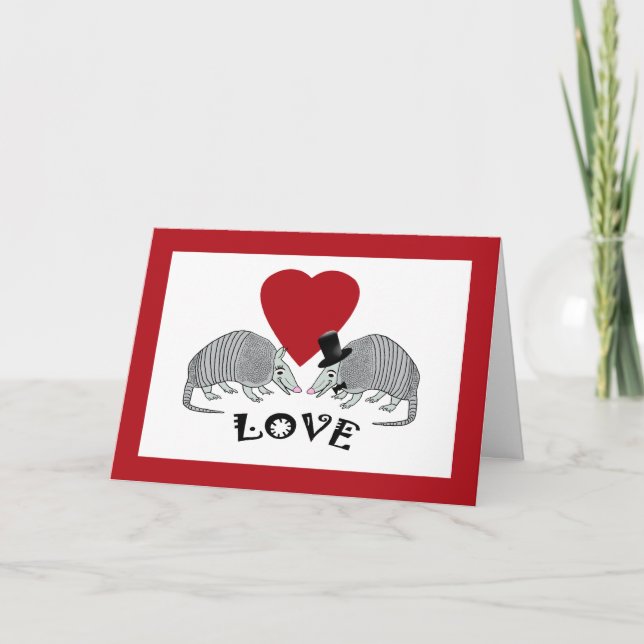 Cartes d'amour Coeur Armadillo (Devant)
