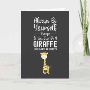 Cartes d'amour de girafe mignon, animal drôle, enf