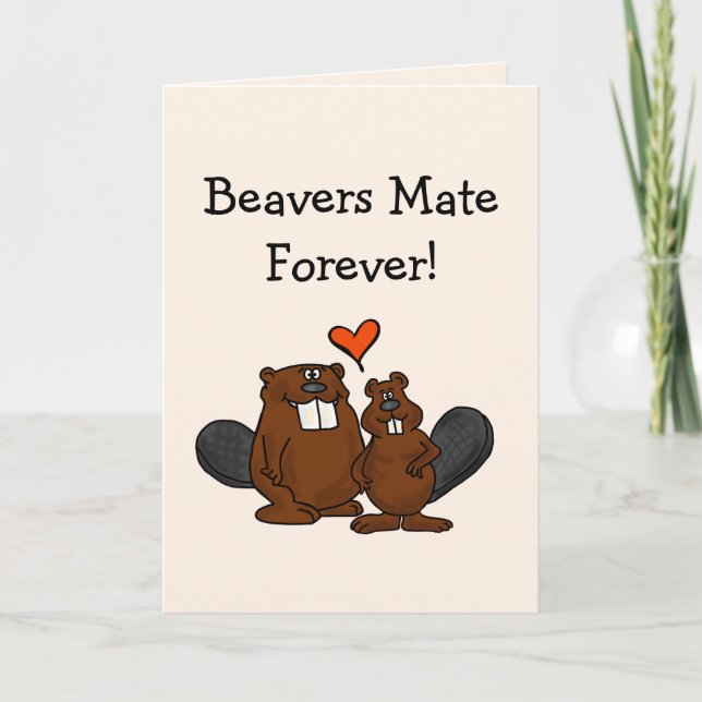 Cartes d'amour éternel des castors (Devant)