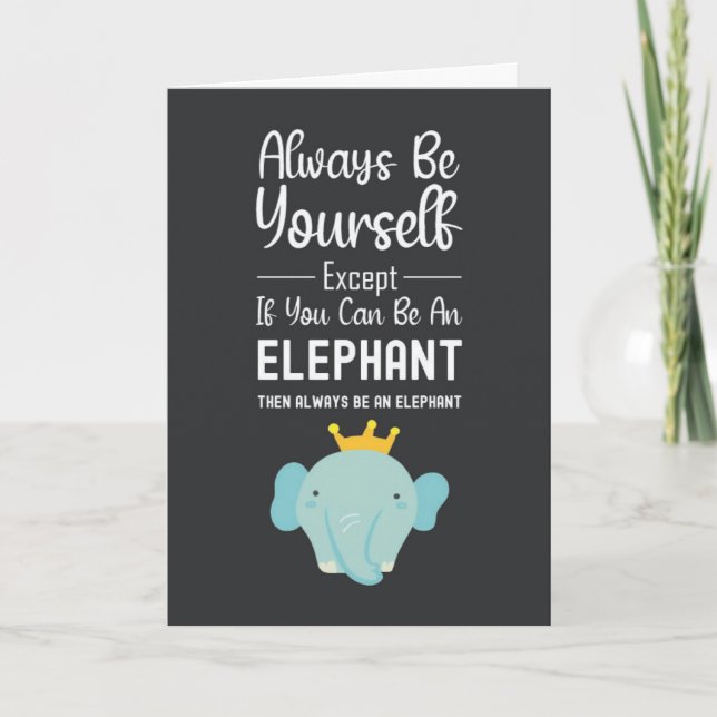 Cartes d'amour pour éléphants mignonnes Animaux dr (Devant)