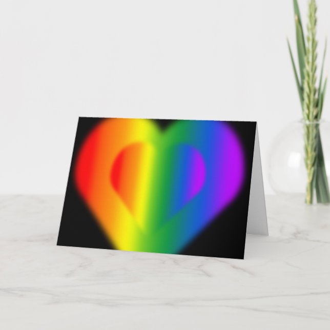 Cartes d'amour Rainbow Personnalisées Cartes Gay p (Devant)