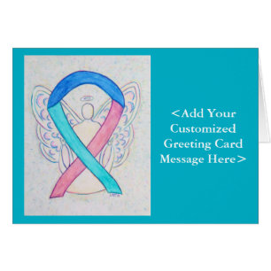 Cartes d'anges du ruban de sensibilisation au canc