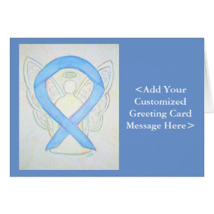 Cartes d'angle Blue Sky Awareness Ribbon