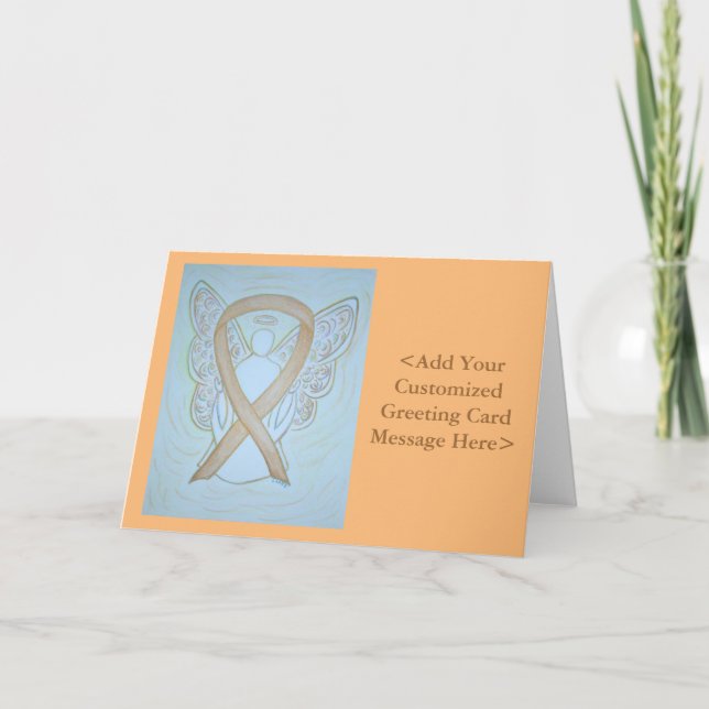 Cartes d'angle Pastel Gold Awareness Ribbon (Devant)