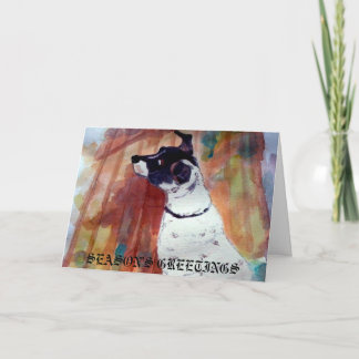 Cartes d'animal familier de vacances de