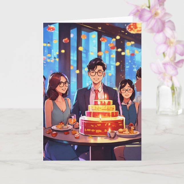 Cartes d'anniversaire (Orchidée)